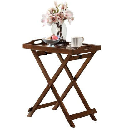 Convenience Concepts Designs2Go Folding Tray Table, Espresso - color: Espresso