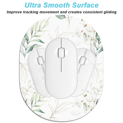 Rimilak Small Mouse Pad 6 x 8 Inch, Irregular Mini Mousepad, Boho Leaves | Non-Slip Rubber Base, Waterproof Compact Mouse Mat for Laptop Computer Wireless Mouse Keyboard Home Office Travel - color: Boho Leaves, size: 8L x 6W inches