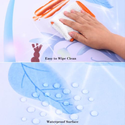 ASJ Kids Nursery Peel and Stick Wallpaper Mural, Girl Bunny Planet Pink | Seamless edge-to-edge match. Space botanical dreamy artwork, 139x94 in, premium fabric, girls bedroom playroom. - color: Soft Pink, size: 139" x 94"
