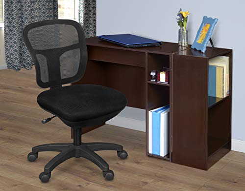 Niche Regency Armless Harrison Mesh Back Swivel Task Office Chair- Black