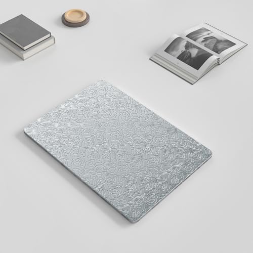 CHIHUT Silver Textured Swirling Wave Peel and Stick Backsplash Wallpaper Waterproof Oil Proof Metallic Aluminum Foil Self Adhesive Contact Paper 12"x100" for Kitchen Countertop Vinyl Wrap - color: Silver