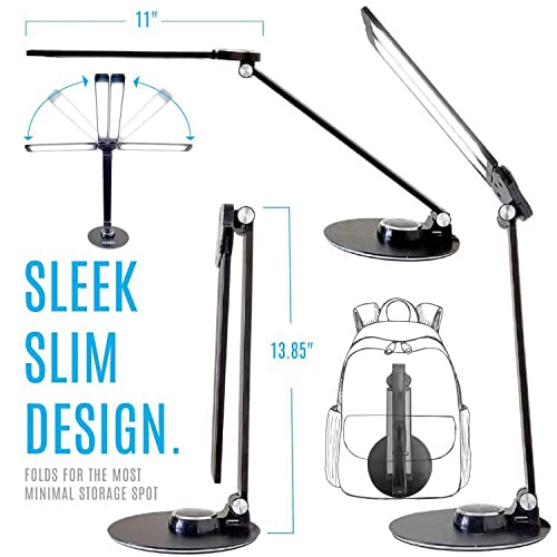 LED Desk Lamps for Home Office,Piano Lamp for Upright Piano,Rotatable Aluminum Desk Lamps with USB Charging Port,Eye-Caring Reading Light/3 Lighting Modes/Brightness Adjustable Lamp,Black - color: Black