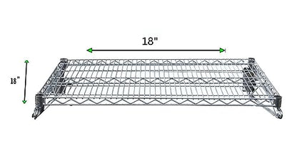 Heavy Duty Chrome Wire Storage Wall Shelf (18" x 18") - size: 18" x 18"