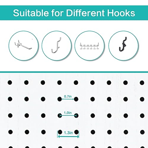 4 Panel Pegboard Room Divider | Folding Freestanding Display Screen, Privacy Partition for Retail, Craft Shows, Home Office, and Exhibition Use White - color: White-4 Panel, size: 4 Panel