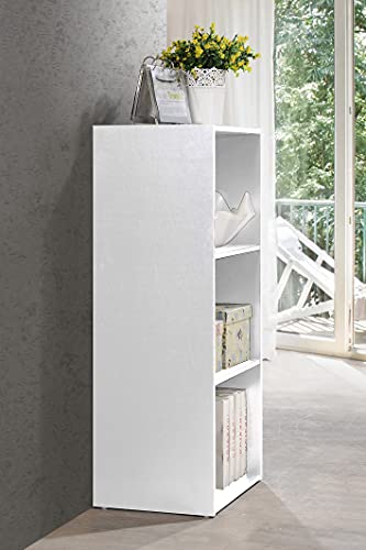 HODEDAH IMPORT Bookcase - color: White, size: 3-Shelf