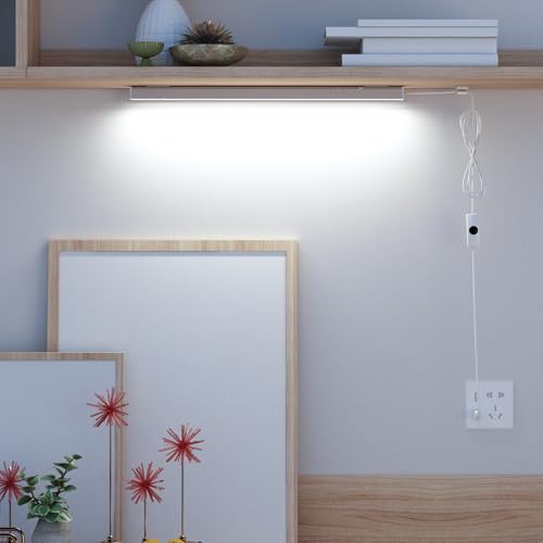 ASOKO Under Cabinet LED Lighting Dimmable 6000K Plug in Kitchen Lights | ASOKO Under Cabinet LED Light Strip, Dimmable 6000K Plug in Counter Lighting for Kitchen Desk Shelf Display Case - color: Cool White, size: 12Inch-Standard