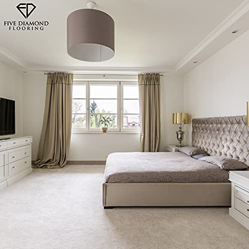 Peak Performance Peel and Stick Carpet Tiles with Attached Cushion, Easy DIY Install, Soft Residential Carpet, Seamless Appearance (Everest, 10 Tiles - 22.5 Square Feet) - color: Everest