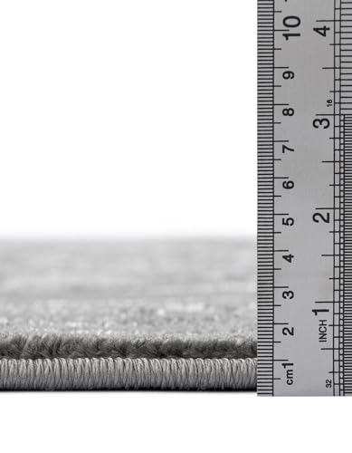 Rugs.com Vogue Geo Collection Rug – 2x3 Gray Medium-Pile Rug Perfect for Entryways, Kitchens, Breakfast Nooks, Accent Pieces - color: Gray and Silver, size: 2' x 3' Rectangular