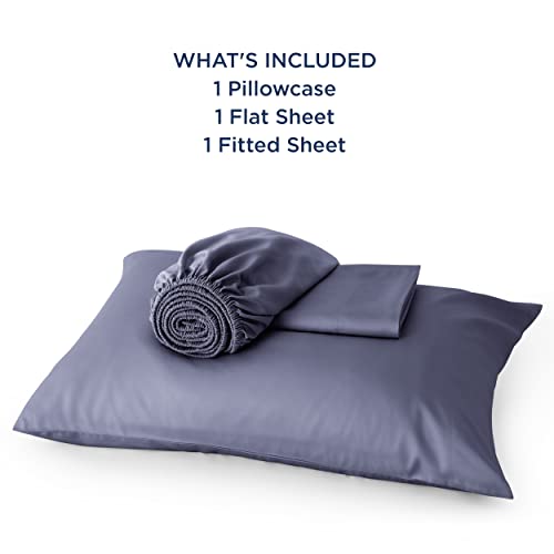 Bedsure PureWoven 100% Rayon Derived from Bamboo, Twin Bed Sheets, 3 Pieces | Cooling Sheets for Hot Sleepers, Breathable & Silky Soft, 16" Deep Pocket, Hotel Luxury Bedding, Dark Grey - color: 01 - Dark Grey, size: Twin