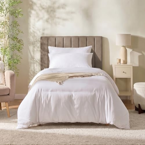 Nestl Upholstered Twin Headboard - Easy Assemble Channel Stitched Headboard Twin Size - Wall Mounted Headboards with 3D Soundproof Wall Panels Peel & Stick Floating Headboards, Mocha - color: 04-mocha Brown, size: Twin