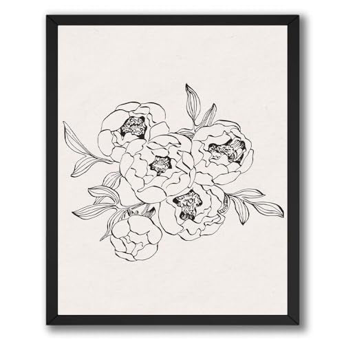ALPINE INK CO. Floral Line Art Illustration Poster - Minimal Botanical Poster - Elegant Wall Decor for Home, Office, Bedroom, Modern Interior Styling - 8x10 Unframed Print - color: Style-12, size: 8"L x 10"W