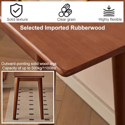 Narrow Rubber Wood Bench, Modern Dining Stool with Soft Cushion, Capacity 1100lbs, Easy to Assemble, for Dining Room Hallway Bedroom(White,140cm/55in) - color: White, size: 140cm/55in