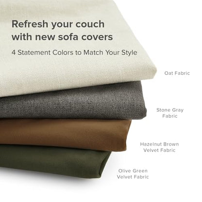 mopio Oversized Modular Sectional Sofa with Fully Removable Covers and Storage, Convertible U, L-Shaped and Sleeper Sectional, Modern Couches with Ottoman Chaise (Olive Green Velvet, Loveseat) - color: [Gen 2] Olive Green Velvet, size: Loveseat