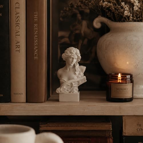 Resin Bust Statue 2.95 Inch Plaster Figurines Mini Home Decoration Sculpture White for Art Hobbyist-Artemis, Home Decoration - size: Artemis