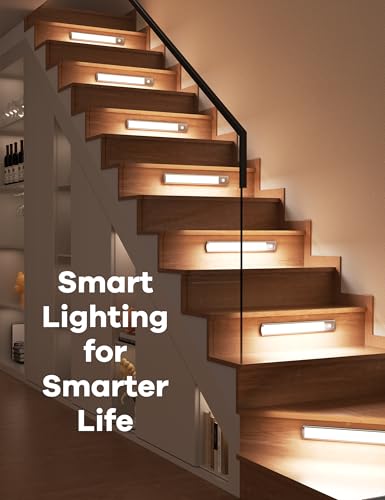 Joyzy Under Cabinet Lighting Motion Sensor Closet Lights Battery Operated Dimmable, 91 LED Rechargeable Under Sink Light, Wireless Under Counter Lights for Pantry RV Step Night Light Hallway - size: 1 pack-11.8"