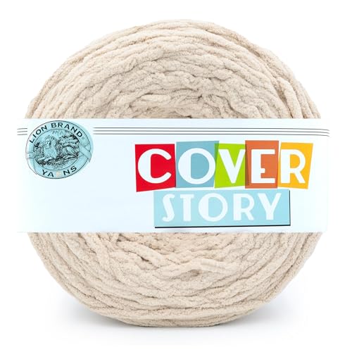 Lion Brand Yarn, Cover Story Blanket Yarn, Driftwood, Brown, 1 Pack | Soft Super Bulky Thick Blanket Crochet & Knit Fiber for Chunky Afghans, Plush Amigurumi Stuffed Animals, Pillows - color: Driftwood