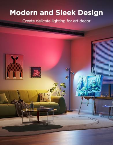 Govee Tree Floor Lamp with 3 Rotatable Lights, Compatible with Matter | LuminBlend Technology, Standing Lamp with 64 Dynamic Scenes, Music Sync, Smart Floor Lamp for Living Room, Bedroom, Office