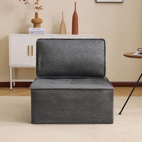 Modular Linen-Frame Sofa: Versatile Sectional for Small Apartments, Mix-and-Match Design (Dark Grey) - color: Dark Gray