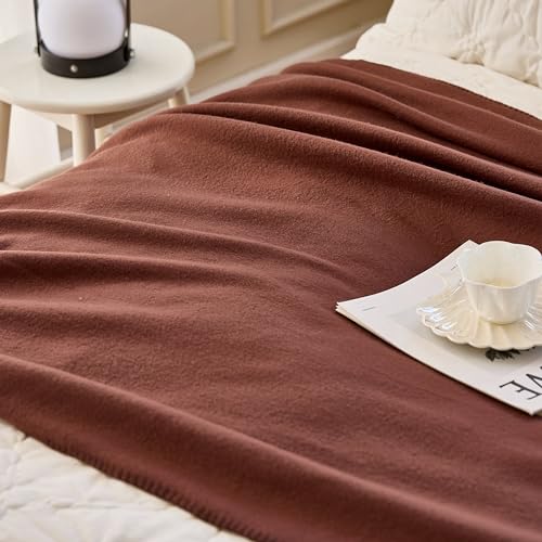 CAI TENG Fleece Blanket Blankets Bulk Pack of 6 Cozy Fleece Throw Blankets 50x60 Warm Soft Lightweight Breathable Pet-Friendly for Bed Sofa Kids Wedding Gifts Camping Luxury Chocolate Brown - color: Chocolate Brown