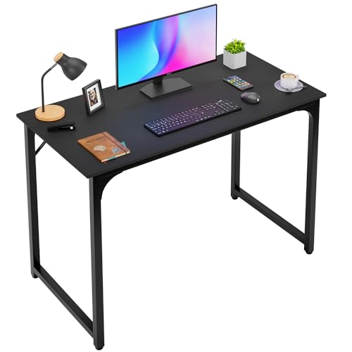 FDW 39 inches Computer Desk, Modern Simple Style Desk for Home Office, Study Student Writing Desk,Black - color: Black, size: 40 Inches