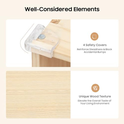 10 Cube Solid Wood Bookcase, Open Bookshelf with Back Panel, Floor Standing Storage Organizer, Vertical or Horizontal for Living Room Office - size: 10-Cube