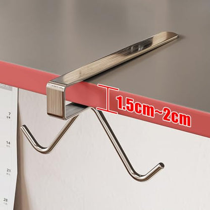 Stainless Steel Cabinet Hook Mug Holder Hanging Coffee Cup Rack for Kitchen Under Cabinets Hangers Organizer Utensil (Small 2 Pack) - size: Small 2 Pack