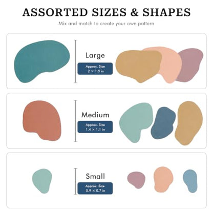 720 Pcs Boho Terrazzo Stickers | Irregular Polka Dot Peel-and-Stick Vinyl Decals for Walls & Other Smooth Surfaces - style: Terrazzo