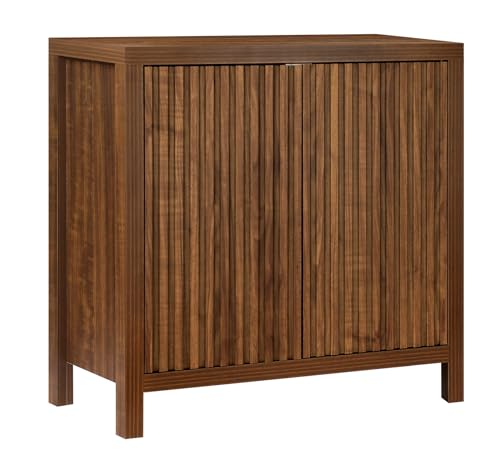 ZYBT Fluted Sideboard Buffet Cabinet, Mid Century Modern Accent Cabinet with 2 Doors and Adjustable Shelf, Storage Cupboard Credenza Console Table for Living Kitchen Dining Room Hallway - style: 2Door