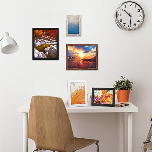 Giftgarden 4 Colors Picture Frames for Multiple Sizes Photos, Four 4x6, Four 5x7, Two 8x10, Assorted Gallery Frame Collage for Wall or Tabletop, Set of 10 - color: Mutil Colors Without Mat