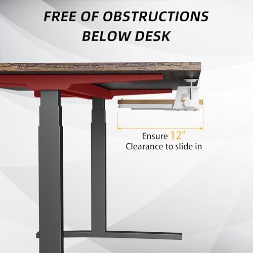 ETHU Keyboard Tray Under Desk, 26.77" X 11.81" Large Size Keyboard Tray with C Clamp-on Mount Easy to Install, Computer Keyboard Stand, Ergonomic Keyboard Tray for Home and Office (Oak) - color: Oak