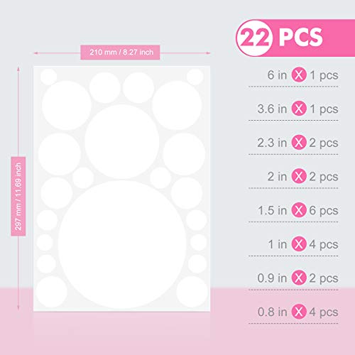 Zonon 264 Pcs Polka Dot Wall Decals for Classroom Decor Kids Circle Wall Sticker Vinyl Peel and Stick Colorful Removable for Nursery Bedroom Playroom Living Room(White) - color: White, style: Classic