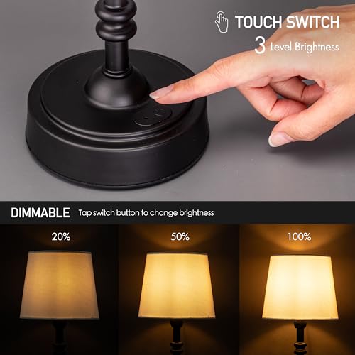 O’Bright Seraph mini – Cordless LED Table Lamp with Dimmer (Oil Rubbed Bronze) - color: Oil-Rubbed Bronze