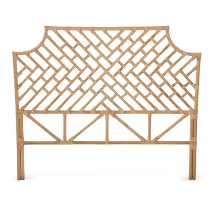 KOUBOO Rattan Chippendal Headboard, Queen Size, Bedroom Furniture, Bohemian Decor, Headboard, Natural - size: Queen