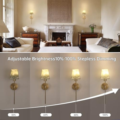 Shenmoyl Battery Operated Wall Sconces Set of 2, Flower Pattern Shade 5000 mAh Rechargeable Bulb with 12 RGB Colors Dimmable Wall Sconce for Living Room Bedroom - color: Leaf Shade