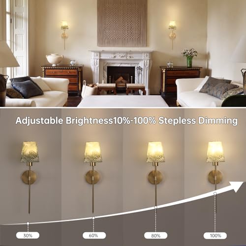 Shenmoyl Battery Operated Wall Sconces Set of 2, Flower Pattern Shade 5000 mAh Rechargeable Bulb with 12 RGB Colors Dimmable Wall Sconce for Living Room Bedroom - color: Leaf Shade