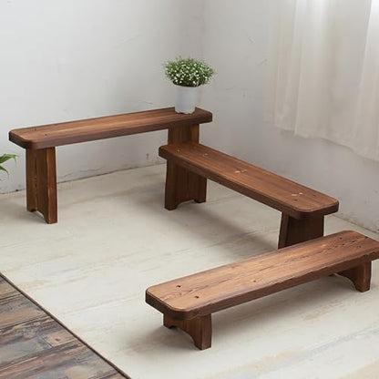 Narrow Entryway Bench Farmhouse Indoor Wooden Living Room Dining Bench For End Of Bed 23.6"/35.4"/47.2"/59"Length Noodle Skinny Hallway Benchs Sturdy And Stable For Kitchen Bedroom(59"x7.9"x13.8") - size: 59"x7.9"x13.8"