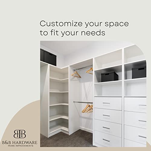 White Cabinet Shelves Melamine 1/2'' Thick, Custom, Cut to Size. (12'' Depth x 22' Inches Length) - color: 12 Inches Depth, size: 22 Inches Length