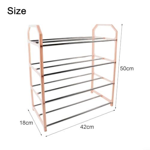 Space-Saving Metal Shoe Rack for Entryway, Vertical Shoe Storage Cabinet with Sturdy Construction for Apartment Closet, Quick Assembly, Black(White) - color: White