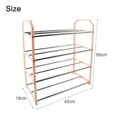 Space-Saving Metal Shoe Rack for Entryway, Vertical Shoe Storage Cabinet with Sturdy Construction for Apartment Closet, Quick Assembly, Black(White) - color: White