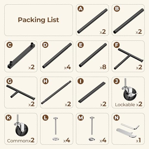HYSEYY Double Rods Clothes Rack, Rolling Clothing Rack for Hanging Clothes Portable Wardrobe Rack, Metal Garment Rack Sturdy Coat Rack for Bedroom Laundry Living Room, Black - color: Black