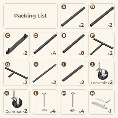 HYSEYY Double Rods Clothes Rack, Rolling Clothing Rack for Hanging Clothes Portable Wardrobe Rack, Metal Garment Rack Sturdy Coat Rack for Bedroom Laundry Living Room, Black - color: Black