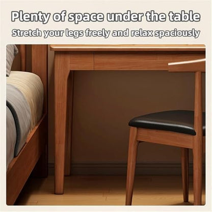 Solid Wood Narrow Desk with Drawers,Simple Bedroom Writing Desk,Sturdy Table,Suitable for Office, Bedroom,Study(White, 32" L / 80CM) - color: White, size: 32"L / 80CM