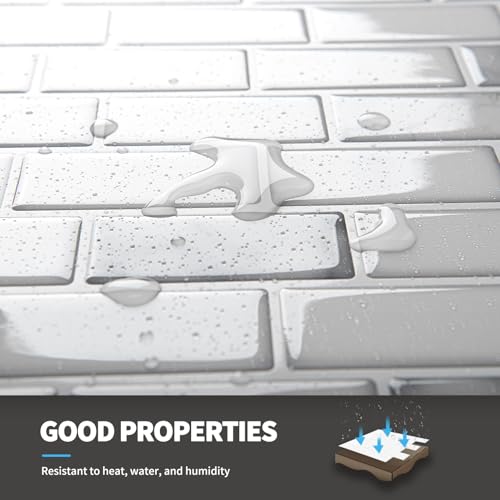 Art3d 10-Pack Peel and Stick Stone Backsplash Tile, 12" x 12", White Marble | Strong Adhesion, Lightweight, Cuttable, Waterproof, Fadeless, Crack Resistant, for Kitchen, Bedroom, Ideal for Recently Moved - color: White Marble