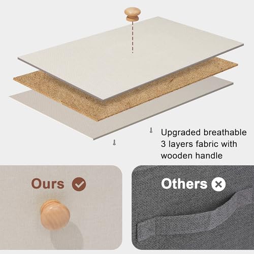 Fabric Dresser for Bedroom, 8 Drawer Tall Vertical Skinny Tower (Beige) | Wooden Top, Steel Frame, Easy Pull Bin,Organizer Unit for Living Room, Hallway, Entryway, Nursery, Closets - color: Beige, style: Narrow-8 Drawers