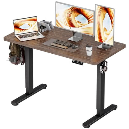 BIZUM Standing Desk Electric Adjustable Computer Desk-Stand up Desk Office Gaming Home Office Memory Desks 48x24 inches Wild Walnut - color: Wild Walnut, size: 47.2*23.6 Inch
