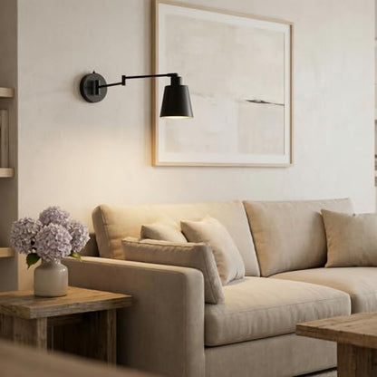 OSYNNIQ Wall Sconce Light with Adjustable Swing Arm for Bedside Reading (Style 1) - size: STYLE 1