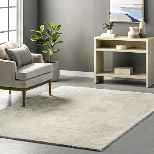 nuLOOM Loni Cream Solid Washable Area Rug, 2' x 3' - color: Cream, size: 2' x 3' (Rectangular)