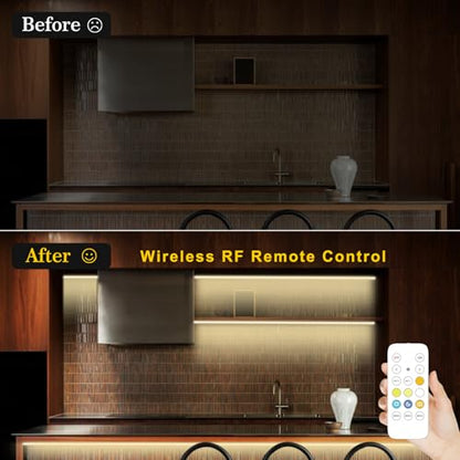 Pandery COB LED Strip Light,CCT Dimmable Strips Light,2700K-6500K,50ft/15m,8mm Wide,CRI90+ 24V LED Strips Kit with Bluetooth APP Control/Music Mode,for Bedroom,Kitchen,DIY Lighting - size: 50FT