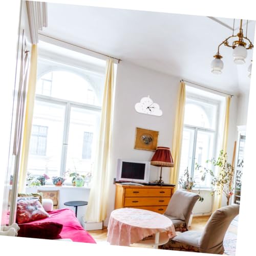 GARVALON Cloud-Shaped Nordic-Style Desktop Clock White Quiet Bedroom Clock Modern Decor