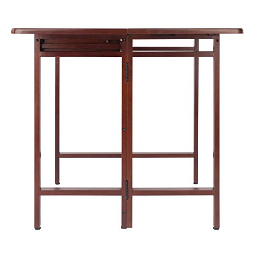Winsome Taylor Drop Leaf Table with Wide Drawer, for Dining Room, 29", Walnut